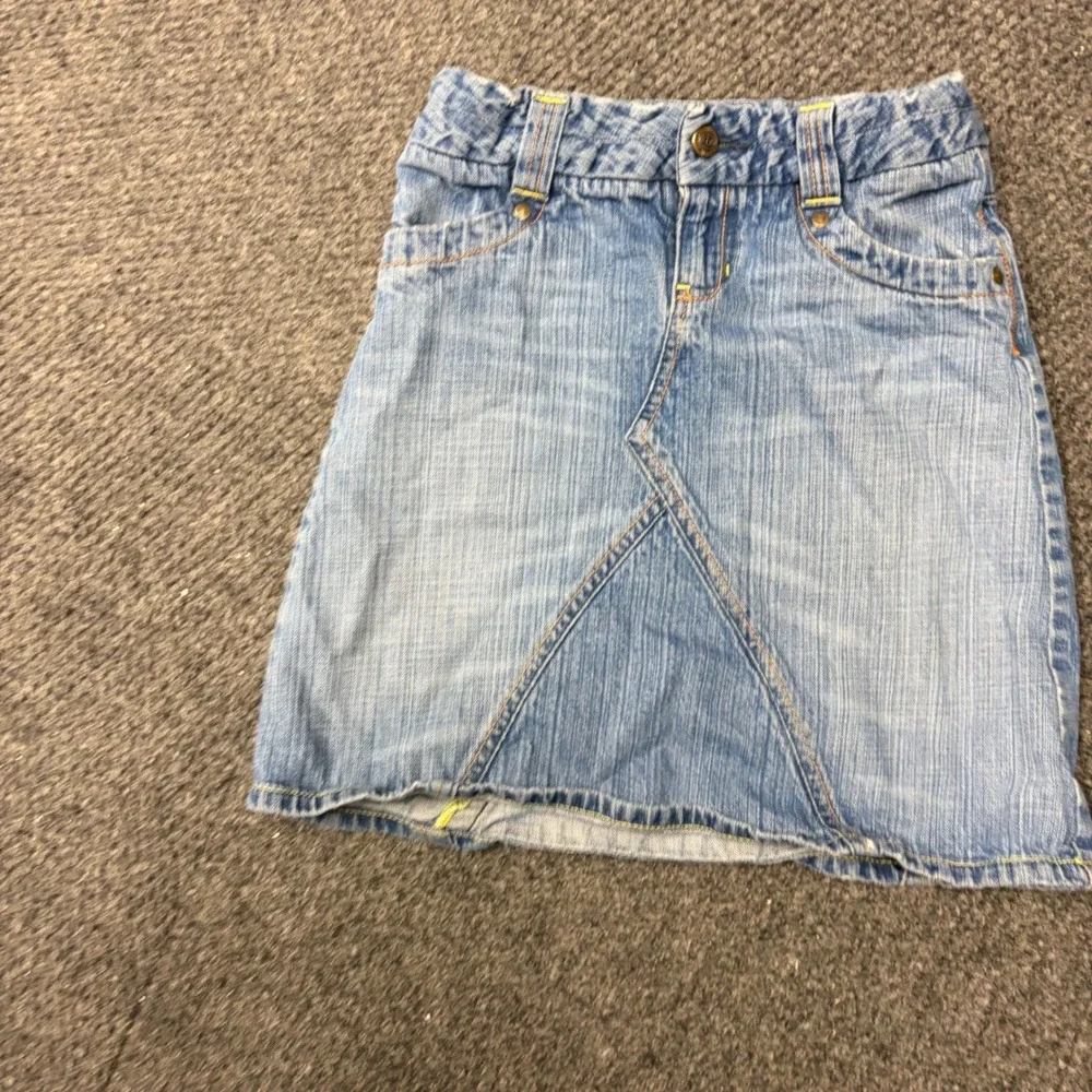 Gap Kids Girls Light Wash Denim Mini Skirt Size 10 Regular Adjustable Waist